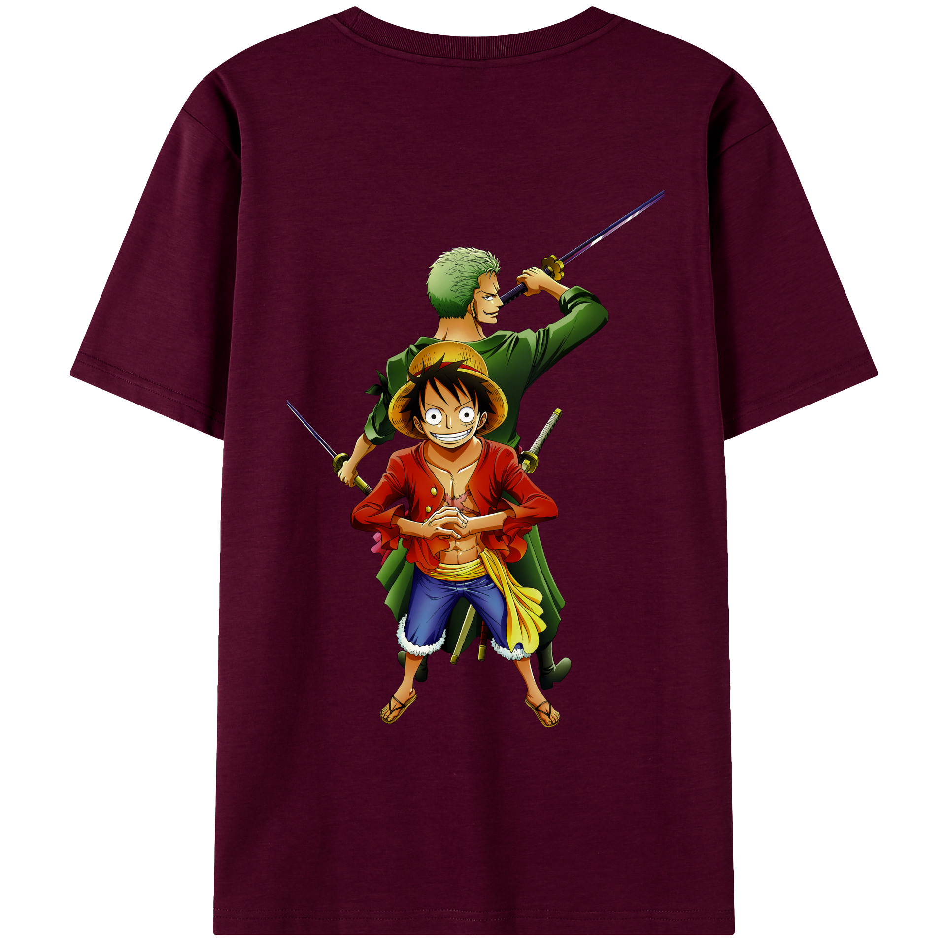 ワンピース モンキー・D・ルフィ ONE PIECE Monkey D. Luffy レディース半袖Tシャツ(バックプリント)